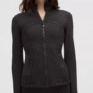 Lululemon POLKA FLOCK Define Jacket Size 4 XS Black Polka Dot